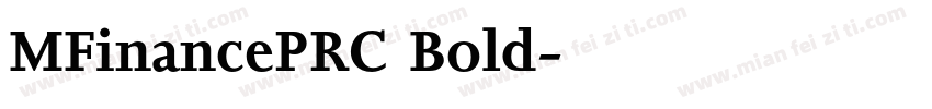 MFinancePRC Bold字体转换